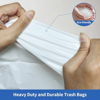 4 Gallon Drawstring Small Kitchen Trash Bags,Clean Fresh Scent and Heavy Duty Garbage Bags(100 Count,45x50cm) - size: 1 Count (Pack of 100), style: 4Gallon(100Counts)White