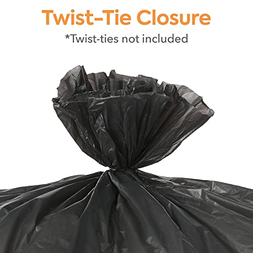 40-45 Gallon Trash Bag, 40" x 48", High Density, 22 mic, Black, 150 Bags/Box