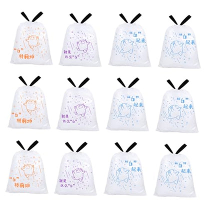 Healeved 69-count High Tenacity Drawstring Garbage Bags Thickened Portable Trash Bags for Kitchen and Home Use Fits Trash Cans to 37cm Diameter