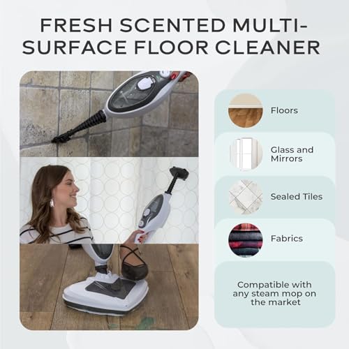 Steam & Go - The Housekeeper Steam Cleaner For Floors & Demineralized Water Bundle, 10-in-1 Hard Floor Cleaner Machine, 32 oz, Lavender Scent