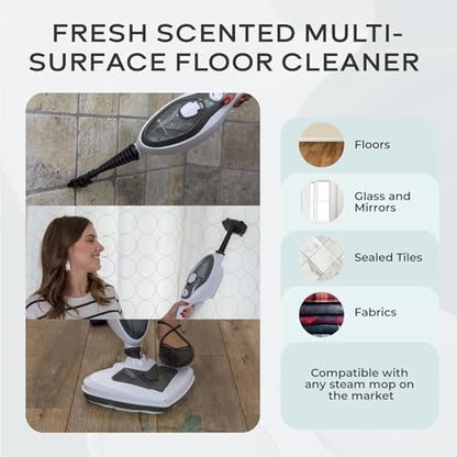 Steam & Go - The Housekeeper Steam Cleaner For Floors & Demineralized Water Bundle, 10-in-1 Hard Floor Cleaner Machine, 32 oz, Lavender Scent