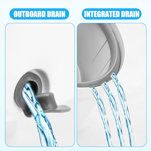 Mop and Bucket Set, Spin Mop Bucket with Separate Dirty/Clean Water System, Self-Wringing Square Mops for Floor/Wall Cleaning with 3 Microfiber Pads
