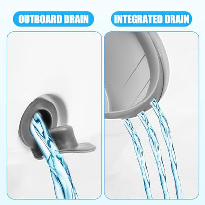 Mop and Bucket Set, Spin Mop Bucket with Separate Dirty/Clean Water System, Self-Wringing Square Mops for Floor/Wall Cleaning with 3 Microfiber Pads