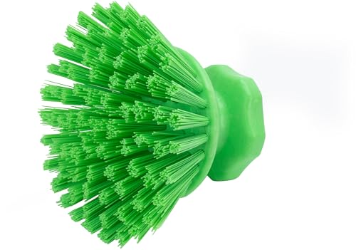 SPARTA 42395EC75 Plastic Scrubber Brush, Round Brush, Dish Scrub Brush With Color Coded For Cleaning, Kitchen, Bathroom, Bathtub, Dishes, Sink, 5 X 5 X 4 Inches, Lime