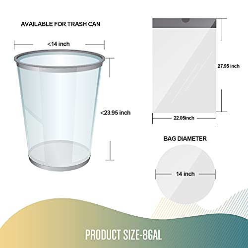 FORID Medium Drawstring Trash Bags - Plastic Garbage Bags 8 Gallon (30 Liter) White Disposable Can Liners for Kitchen Bedroom Bathroom Home Office (120 Counts) - Durable & Thick Trash Bags - color: Most Value: 8 Gallon - 120 Pack