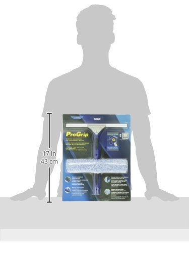 Ettore 65000 Professional ProGrip Window Cleaning Kit; 12-Inch ProGrip Squeegee and 10-Inch ProGrip Microfiber Washer