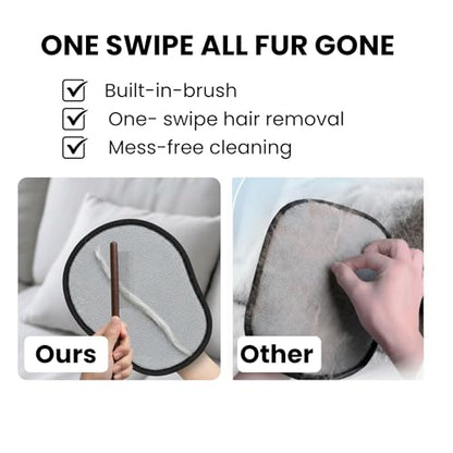 Pet Hair Removal Glove – Reusable Five-Finger Electrostatic Grooming Mitt with Comb for Dogs & Cats, Magic Pet Hair Remover Glove for Sofa, Carpet, Clothing, Car Seats & Furniture