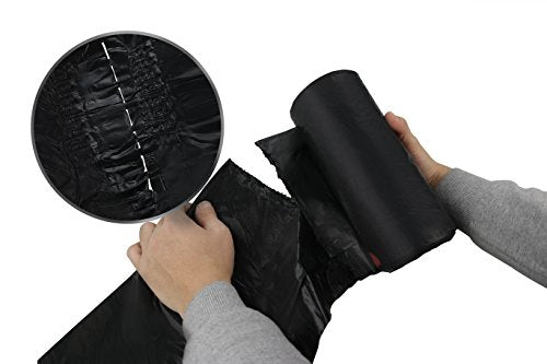 Begale Small 1.2 Gallon Drawstring Black Trash Bag (110 Counts/ 3 Rolls)