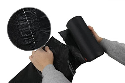 Begale Small 1.2 Gallon Drawstring Black Trash Bag (110 Counts/ 3 Rolls)