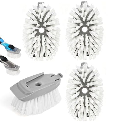 Dish Brush Refill Head for OXO Dish Scrub Brush, 4 Pack Replacement Head Compatible with OXO Soap Dispensing Dish Scrubber, Gray - color: 4 Pack, Gray