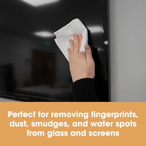 Furniture Clinic Pack of 4 Microfiber Cloths – Lint Free - White Cleaning Cloths - Reusable and Washable - color: White, size: 4 Pack (White)