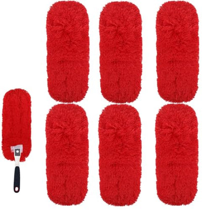 Reusable Microfiber Duster Refills Compatible with OXO & MR.SIGA Duster - Washable Duster for Household Cleaning Dusting Furniture Blind Ceiling Fan 2Pack (Handle NOT Included - color: 6 Pack