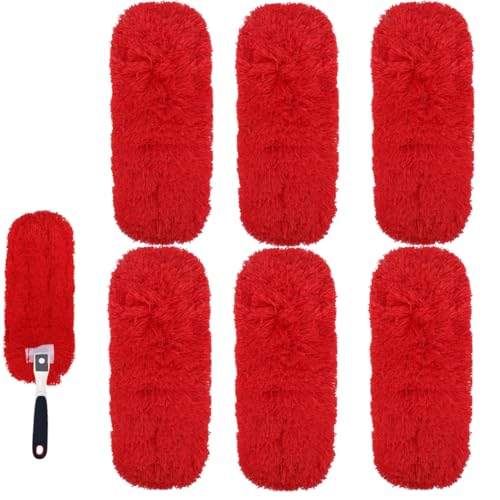 Reusable Microfiber Duster Refills Compatible with OXO & MR.SIGA Duster - Washable Duster for Household Cleaning Dusting Furniture Blind Ceiling Fan 2Pack (Handle NOT Included - color: 6 Pack
