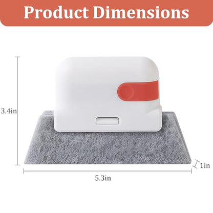 Magic Window Track Cleaner – Red – 2-in-1 Detachable Groove Cleaning Brush Tool for Windows, Sliding Doors & Tight Crevices