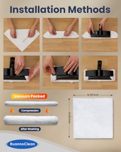 Microfiber Cleaning Cloth Compatible with Dupray/Wanger Steam Cleaner, Washable Neat Steam Mop Pads -Double Sided Soft & Absorbent Microfiber Towel for Various Cleaning scenarios, 6 Pack - color: White Cloth*6