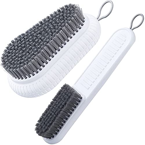 Cleaning Brush Soft Bristle Brush Laundry Scrub Brush Clothes Underwear Shoes Scrubbing Brush, Easy to Grip Household Cleaning Brushes Tool for Countertops Bathtubs (White) - color: White