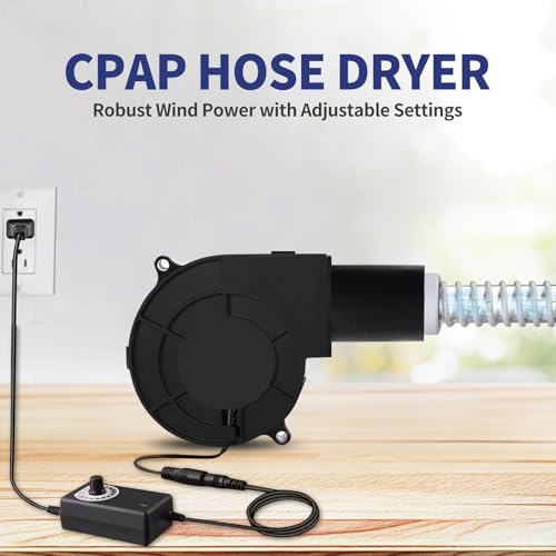 CPAP Hose Dryer Cleaning Kit: Fast-Drying Silent Blower Fan Cleaner for Resmed Airsense 10/11 Heated Tubing, for Universal 22mm CPAP Hose Tubes Cleaning Supplies