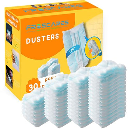 Duster Refills,Static Dust Removal Brush Disposable Replacement Head Compatible with Swiffer Duster Refills for Electronics, Furniture, Blinds, Ceiling Fans (Blue, 30 PCS) - color: Blue, size: 30 Refills