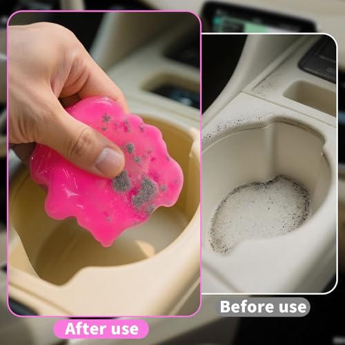 ASFSKY Car Cleaning Gel (Purple,Grape) Dust Cleaning Putty Universal Car Interior Cleaner Keyboard Dust Remover Car Slime Gifts for Men Women girl（1 pack） - color: Light purple