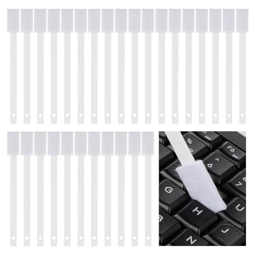 Tucnoeu 50Pcs Disposable Crevice Cleaning Tool Crevice Brush Crevice Hole Brush Suitable for Small Spaces,Keyboards,Grooves (White)