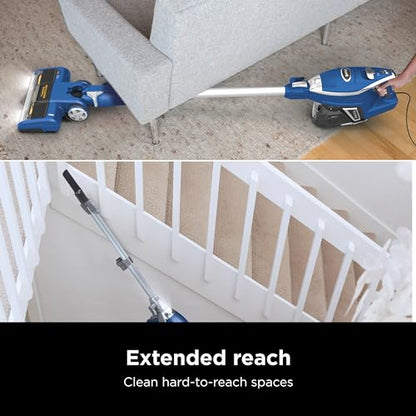 Shark HV343AMZ Rocket Corded Stick Vacuum with Self-Cleaning Brushroll, Lightweight & Maneuverable, Perfect for Pet Hair Pickup, Converts to a Hand Vacuum, Crevice Upholstery Tools, Blue/Silver - style: Rocket w/ Self-Cleaning Brushroll