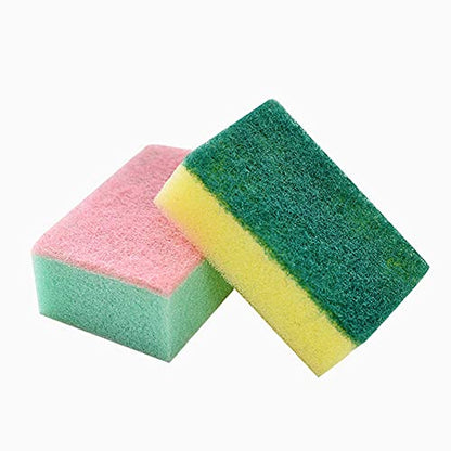 Colorful Dish Sponge for Kitchen, Set of 10 Non Scratch Kitchen Dishwashing Sponge Dual Sided Heavy Duty Kitchen Sponges for Dishes