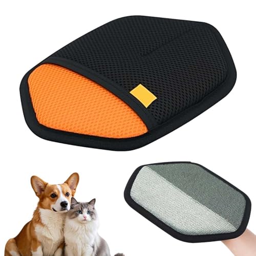 Pet Hair Removal Glove for Cats & Dogs, 2026 New Pet Hair Remover for Laundry, Reusable Electrostatic Pet Hair Remover Gloves (Orange) - color: Orange
