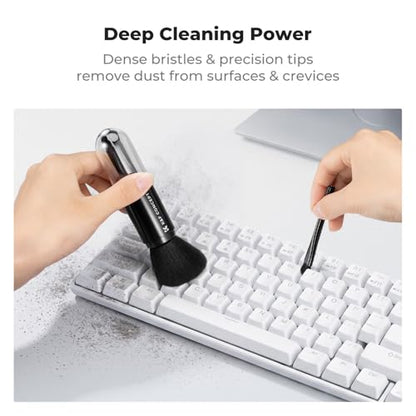 K&F Concept 6-in-1 Keyboard Cleaning Brush Kit for Camera, Lens, PC Monitor - color: Black