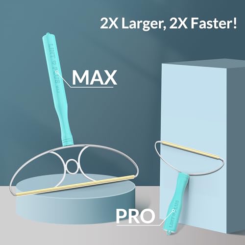 9"-Blade LINTPLUS Pet Hair Remover Max for Large Areas x2 Bigger Than Pro(Carpet Scraper) - Deep Cleaner Pro Pet Hair Remover Multi Fabric Carpet Lint Remover & Dog and Cat Fur Carpet Rake