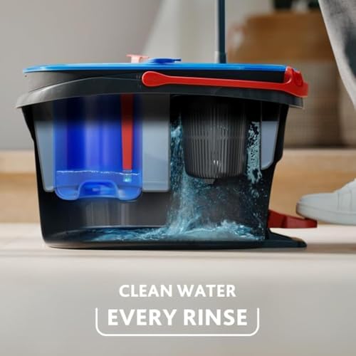 O-Cedar EasyWring RinseClean Microfiber Spin Mop & Bucket Floor Cleaning System with Lavender Pac (Variety Pack) - size: RinseClean + Lavender PACS