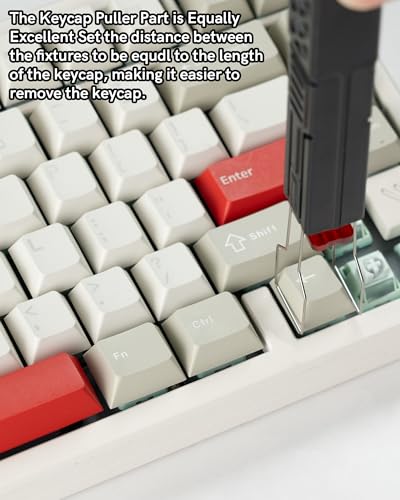 Keymatic 2-in-1 Switch Puller and Keycap Puller for Mechanical Keyboard, Key Switch with 4-Claw Grip, One-Press Eject Design for Fast & Stable Removal,Black Red - color: Black&Red