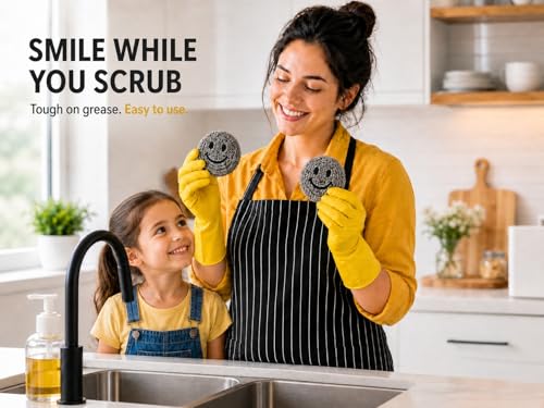 12Pcs Stainless Steel Scrubbers for Dishes, Pots, Pans, & Sinks - Steel Wool Scrubber Pads for Kitchen Cleaning