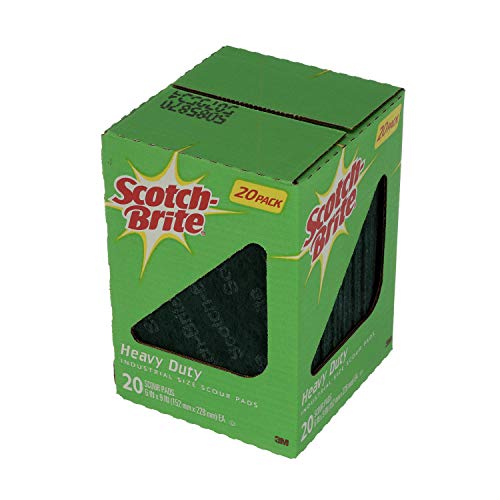 Scotch Brite 3M Heavy Duty Scouring Pads 6"X 9" Heavy Duty Scouring Power Of Scotch-Brite (20 Pack)
