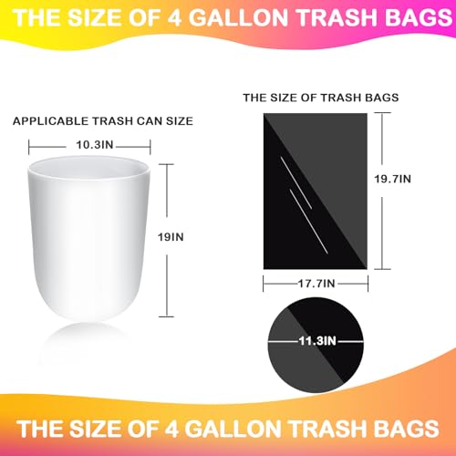 4 Gallon Drawstring Trash Bags,40 Count Black - size: 40 Pcs, style: 4 Gallon