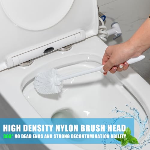 Tioncy 21 Pcs 14.2 Inch Toilet Brush Commercial Heavy Duty Toilet Bowl Cleaning Scrub Long Scrubber for Bathroom Cleaning Supplies