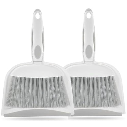 Dust pan, Mini Dustpan and Brush Set, Small Broom and Dustpan Set, Small Hand Broom and dust pan Set, Whisk Broom, Dust pan and Brush for Desk, Table, Home, Kitchen Necessities (Gray 2pcs) - size: 2pcs