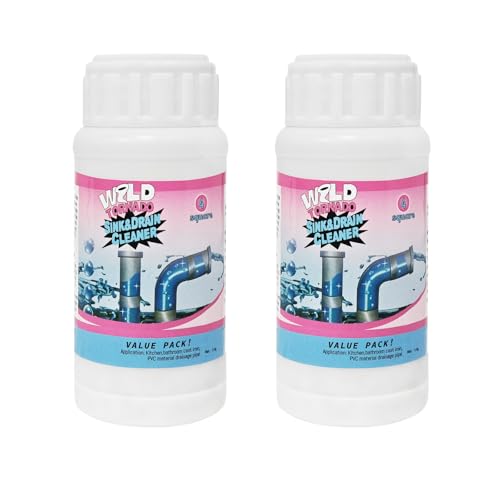 Wild Tornado Sink and Drain Cleaner, Powerful Sink Pipe Cleaner Powder, Fast Foaming Drain Clog Remover for Kitchen, Bathroom, and Pipes Cleaning Tool (2 pcs) - color: 2 pcs