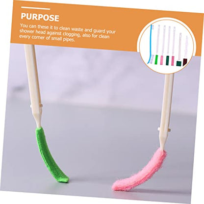 minkissy Disposable Crevice Cleaning Brush Set 7Pcs Small Cleaning Tool for Bathroom Shower Head Toilet Rim with Long Handle
