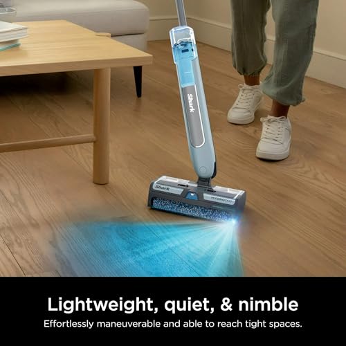 Shark HydroDuo with Dirt-Reveal Technology, Cordless, Everyday Hard Floor Cleaning System, Wet & Dry Debris Pickup, Mops & Scrubs All at Once, Hardwood, Tile, Laminate & Stone, WW200 (Renewed)