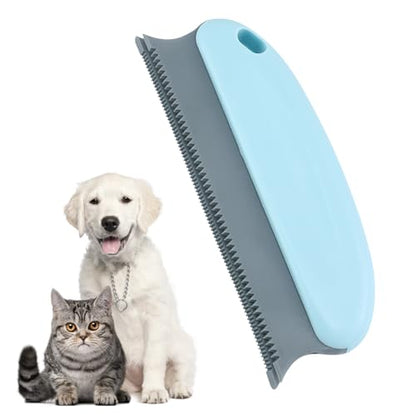 Pet Hair Remover Lint Removal Tool Loose Fur Scraper Brush for Sofa Carpet Rug Couch Fabric Furniture Clothing(Light Blue) - color: Light Blue