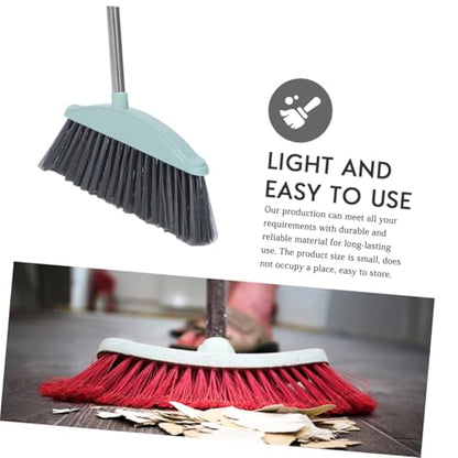 VICASKY Long Handle Broom for Home Cleaning Thickened Metal Handle Sweeping Broom Fine Workmanship with Soft Bristles No Surface Damage Practical Indoor Floor Cleaning Tool