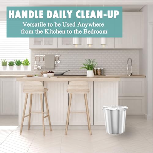 Small Trash Bags 4 Gallon - 105 Count 4 Gallon Trash Bag, Unscented Small Garbage Bags Bathroom Trash Bags, White 4 Gal Small Trash Can Liners - style: 4 Gallon-105 Count