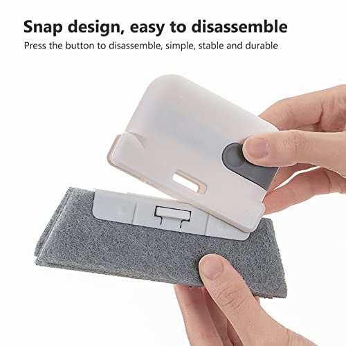 HERCHR Window Groove Cleaning Brush, Window Track Cleaning Tools Sliding Door Track Cleaner Groove Cleaning Tool