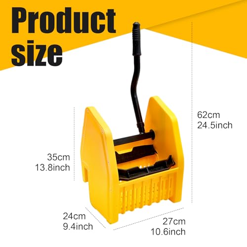 Sasylvia Yellow Mop Wringer Replacement Down Press Mop Bucket Wringer Industrial Cleaning Accessories for Commercial Floor Mopping Buckets Restaurant Supplies, 26quart or 33 Quart(Down Press)