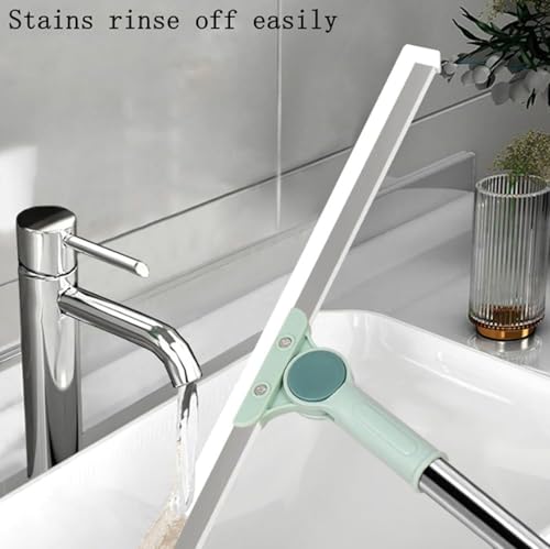EKDHRA 50 inch Heavy Duty Magic Broom Silicon Floor Wiper with 180 Degree Rotating Squeegee for Home Garage Bathroom Tile Marble Glass Window Cleaning Tool.