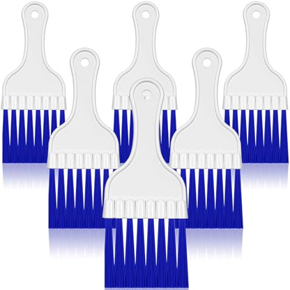 Boao 6 Packs Coil Brush Air Conditioner Condenser Refrigerator Cleaning HVAC Coil Cleaner Small Plastic Whisk Brush (Blue) - color: Blue