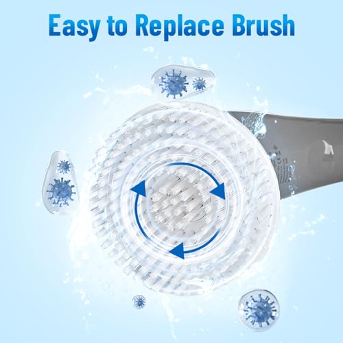 CITRICACID Electric Spin Scrubber Upgraded Battery, Cordless Shower Scrubber with 8 Scrub Brush, 2 Speed with Adjustable Extension Handle,Scrubber for Bathroom Bathtub Tile Floor