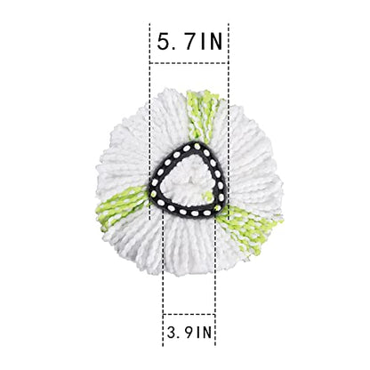 Matthew Cleaning 6Pack Green Microfiber Spin Mop Replacement Head Compatible with EasyWring Spin Mop Replace Head-EasyWring High Absorbency,Machine Washable,Microfiber Spin Mop Refills - color: Green, size: 6 Count