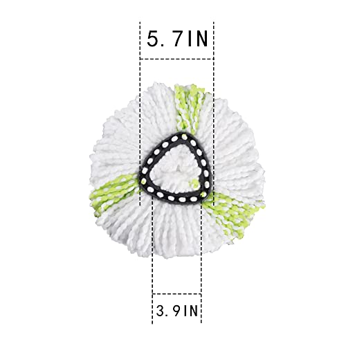 Matthew Cleaning 3Pack Green Microfiber Spin Mop Replacement Head Compatible with EasyWring Spin Mop Replace Head-EasyWring High Absorbency,Machine Washable,Microfiber Spin Mop Refills - color: Green, size: 3 Count