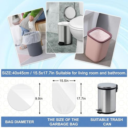 XUXRUS Small Trash Bags 1.2 Gallon - 5 Liter Waste Basket Trash Bags Bathroom Garbage Bags for Toilet,Office,120 Count,White - style: 5 Liter-White-120 Counts